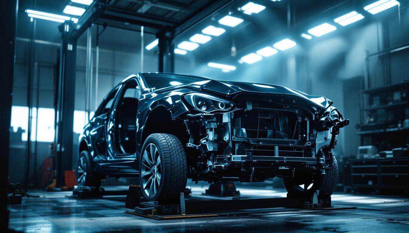 Naprawa powypadkowa samochodu na ramie blacharskiej